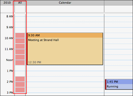 All Column for Free and Busy Status